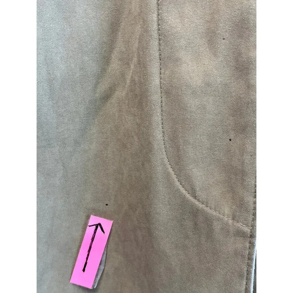 LONDON FOG Womens Brown L-Reg Long Hooded Lining Coat Slit Back FLAWS - Picture 5 of 15